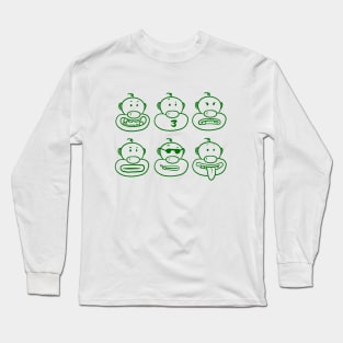 Crazy Emoticons Long Sleeve T-Shirt